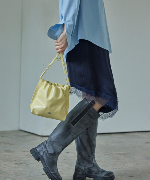 CRINKLE BUCKET BAG - 3 COLORS