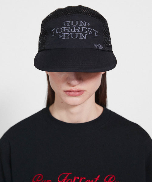 RUN FOR REST RUN MESH CAMP CAP - 3 COLORS BLACK