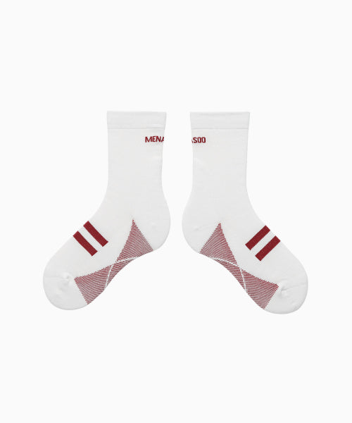 MENASOO SOFT RUNSOCKS - 2 COLORS WHITE