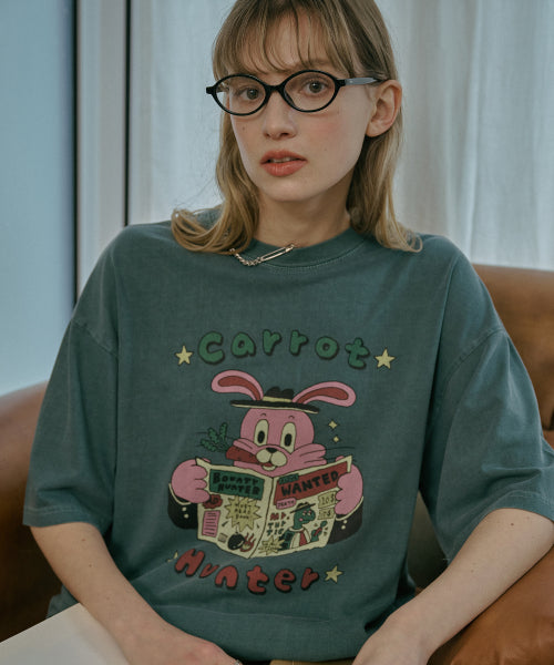 HOPPY PIGMENT SHORT SLEEVE TEE - 3 COLORS GREEN