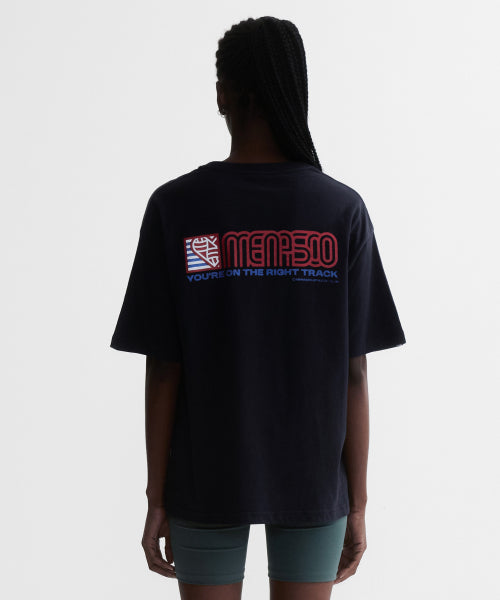 SQUARED HEARTTRACK GRAPHIC T SHIRT - 5 COLORS NAVY