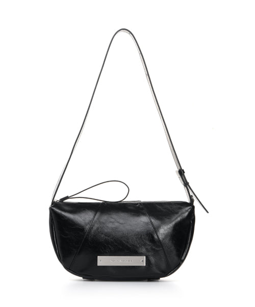 CRYSTAL ROUND SHOULDER BAG #徐睿知同款! BLACK
