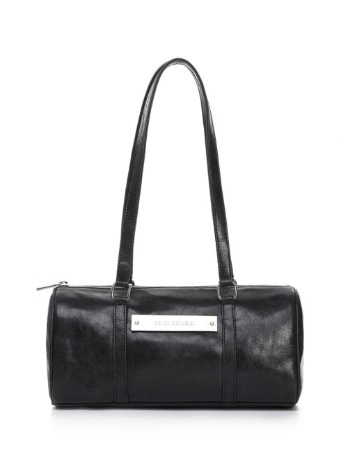VINTAGE LEATHER CRYSTAL BOSTON BAG #徐睿知同款! - 2 COLORS CHARCOAL