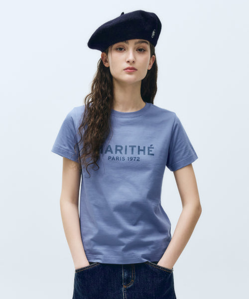 W REGULAR LOGO TEE - 4 COLORS BLUE