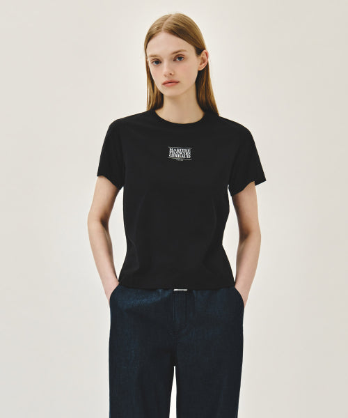 W SMALL CLASSIC LOGO TEE - 4 COLORS BLACK
