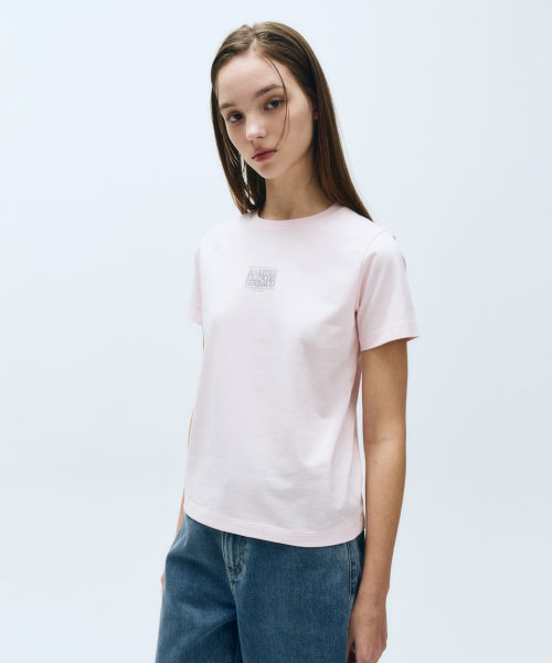 W SMALL CLASSIC LOGO TEE - 4 COLORS PINK