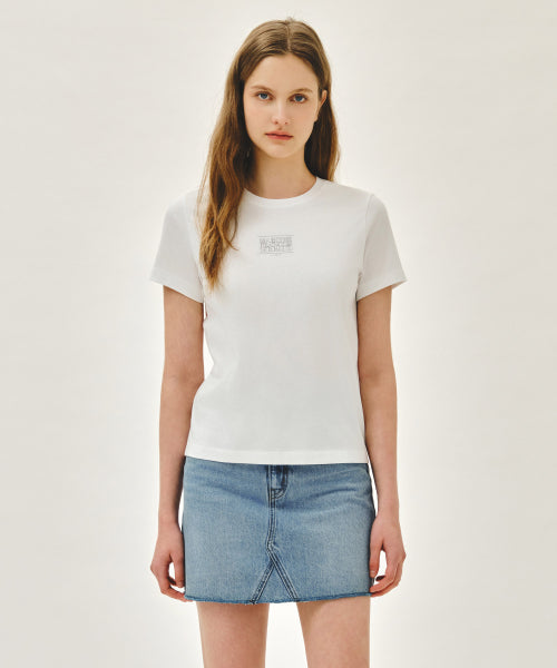 W SMALL CLASSIC LOGO TEE - 4 COLORS WHITE