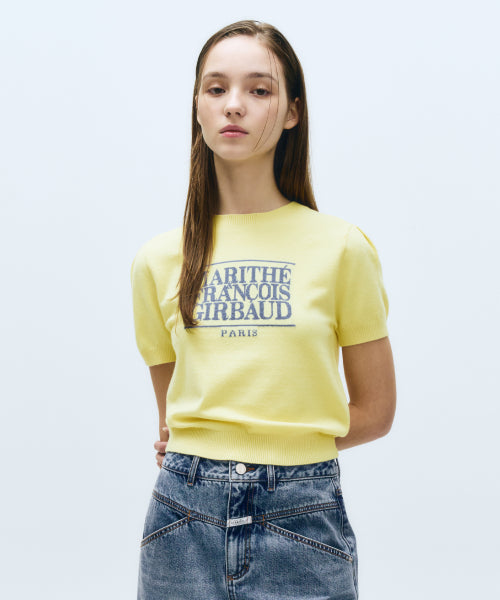 W CLASSIC LOGO HALF KNIT - 3 COLORS YELLOW