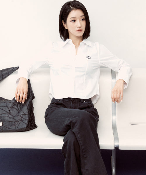 LOW-RISE BOOTS CUT PANTS #徐睿知同款! BLACK