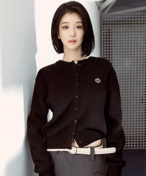 CLASSIC ROUND KNIT CARDIGAN #徐睿知同款! WHITE