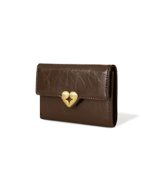 HEARTY FLAP WALLET PISTACHIO - 3 COLORS BROWN