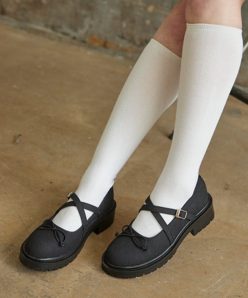 RIBBON STRAP MARY JANE BLACK