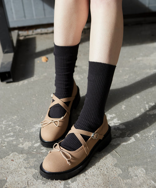 RIBBON STRAP MARY JANE BEIGE
