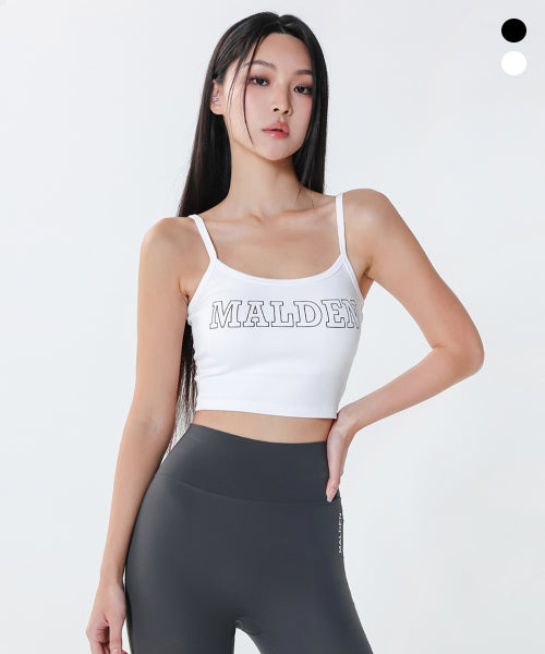 TEXT STRAP CROP TOP - 2 COLORS BLACK