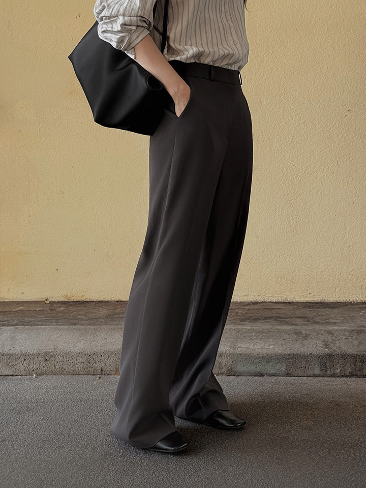 MOMENT FLOWY WIDE COVER SLACKS - 4 COLORS