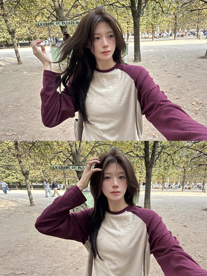 SYNERGY COLOR BLOCK RAGLAN LONG SLEEVE TEE - 4 COLORS