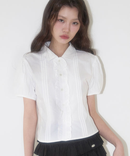 PINTUCK BLOUSE PINK - 3 COLORS WHITE