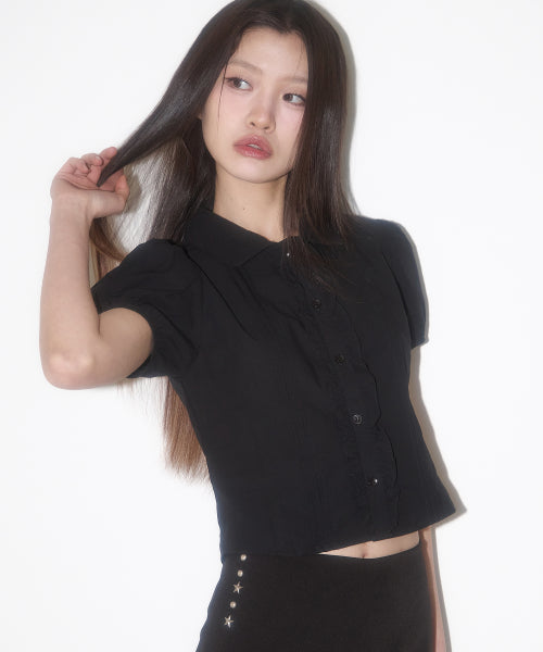 PINTUCK BLOUSE PINK - 3 COLORS BLACK