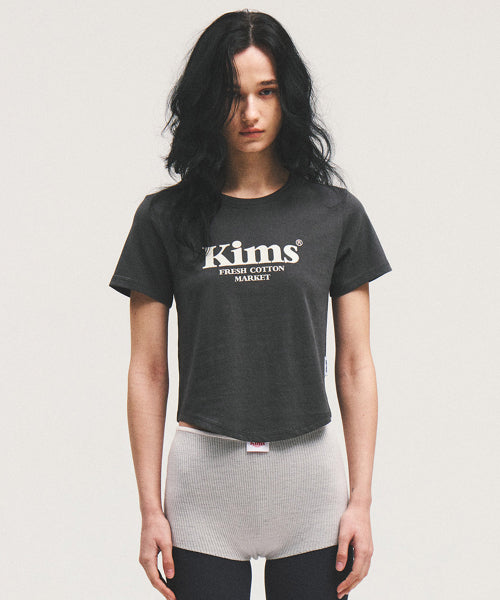 KIMS BAM LOGO TEE WHITE - 4 COLORS CHARCOAL