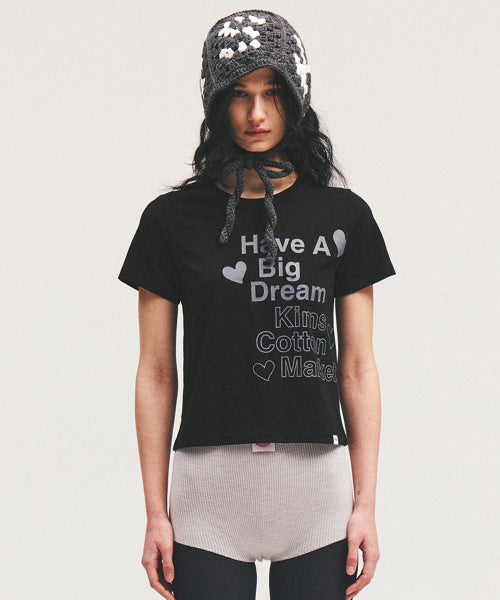 FOUR HEART LOGO TEE - 2 COLORS BLACK