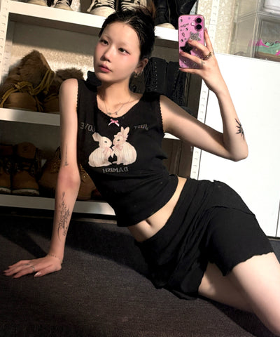 LOVELY BUNNY TANK TOP - 2 COLORS