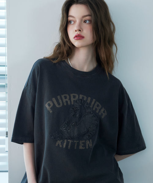 PATCH PIGMENT SHORT SLEEVE TEE - 2 COLORS BLACK