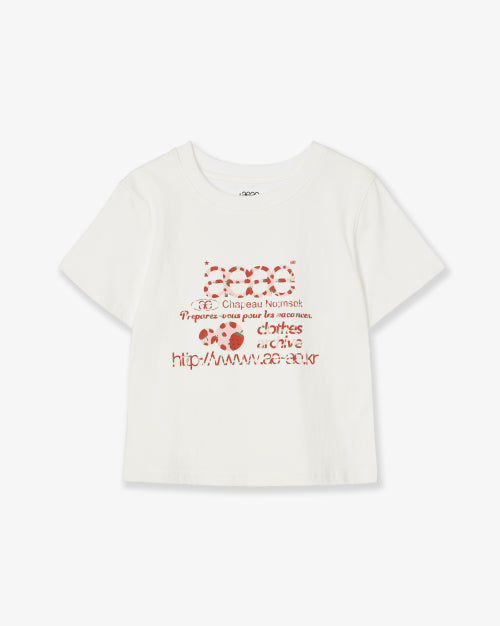 WEB LOGO CROP T SHIRTS - 3 COLORS AS SHOWN