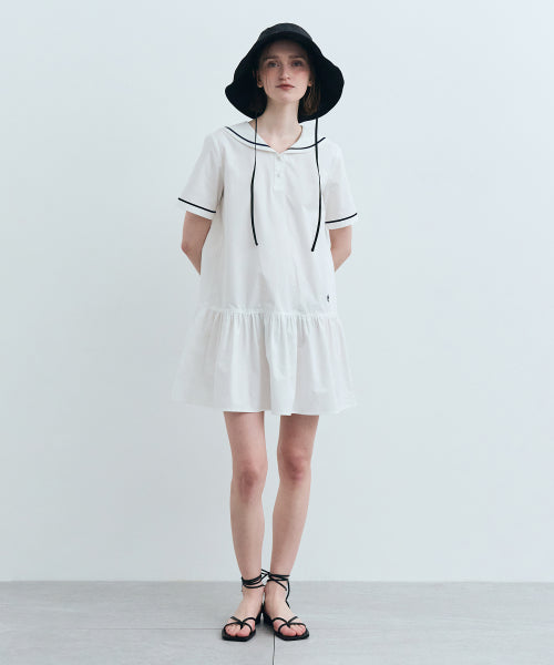 W SAILOR ONEPIECE - 2 COLORS WHITE