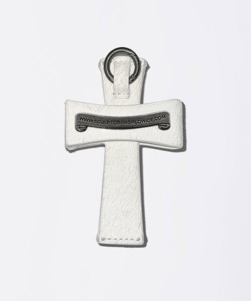 CROSS HAIR ON STRAP WALLET - 2 COLORS WHITE
