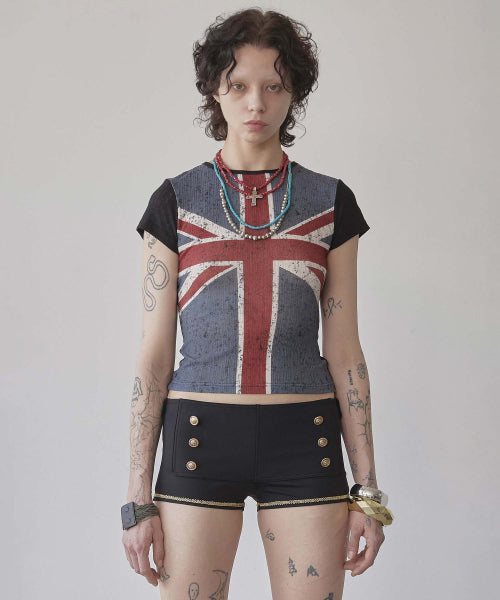 UNION JACK BABY TEE - 2 COLORS BLACK
