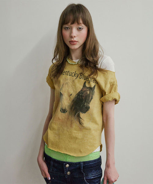 SHERIFF CUT OUT TEE MISTY - 3 COLORS YELLOW