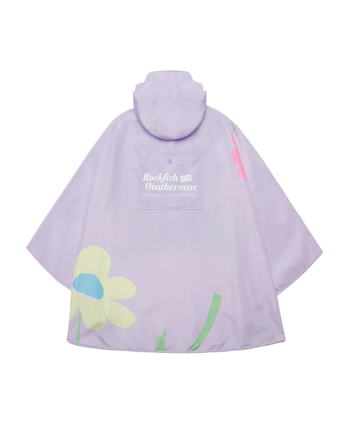 FLOWER RAIN PONCHO - 2 COLORS LAVENDER