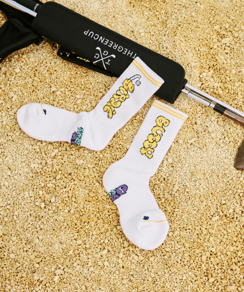 COOLMAX GOLF CREW SOCKS - BIRDIE BIRDIE AS SHOWN