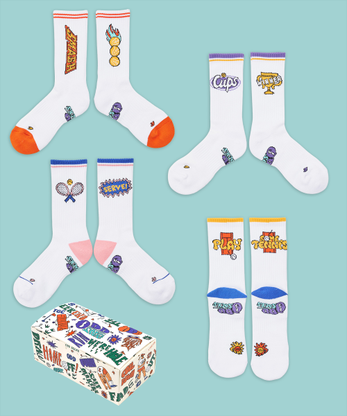 4-PACK COOLMAX TENNIS CREW SOCKS B GIFT SET AS SHOWN