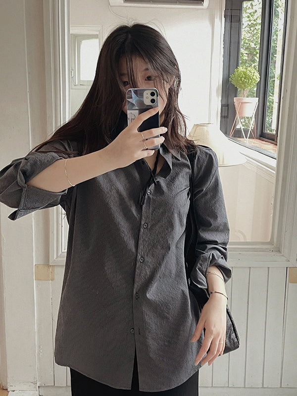 MUTED ALL-SEASON SEERSUCKER SHIRT - 4 COLORS