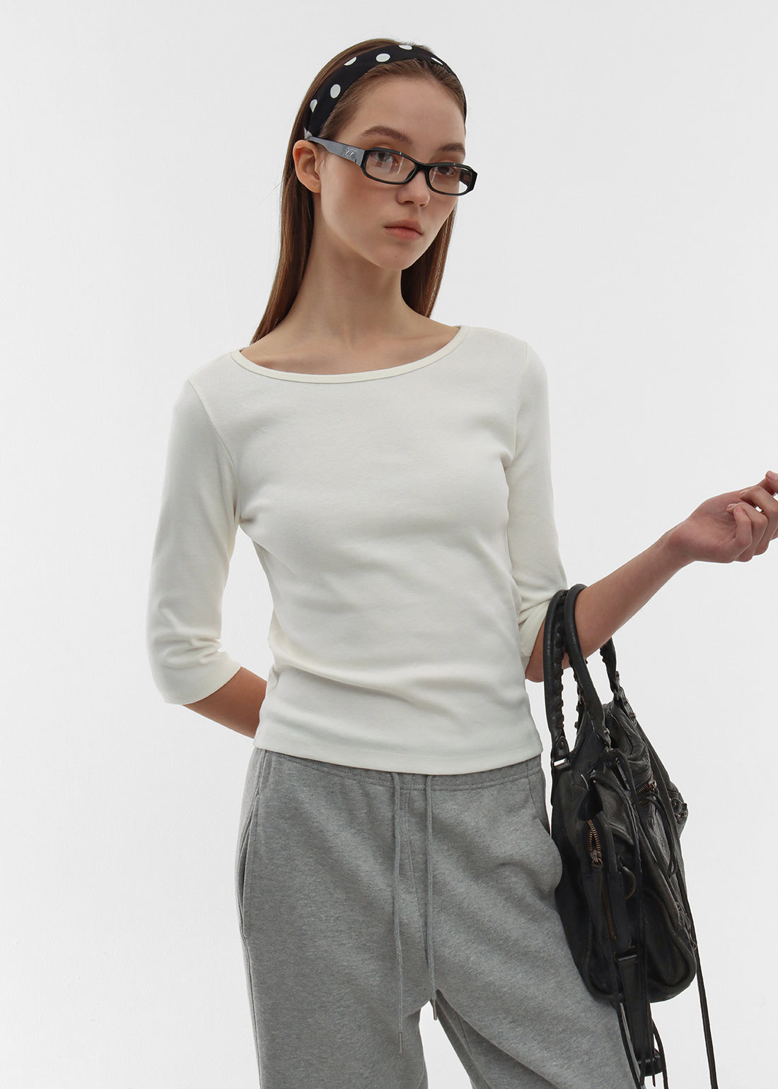STANDARD BOAT NECK 3/4 SLEEVE TEE 2