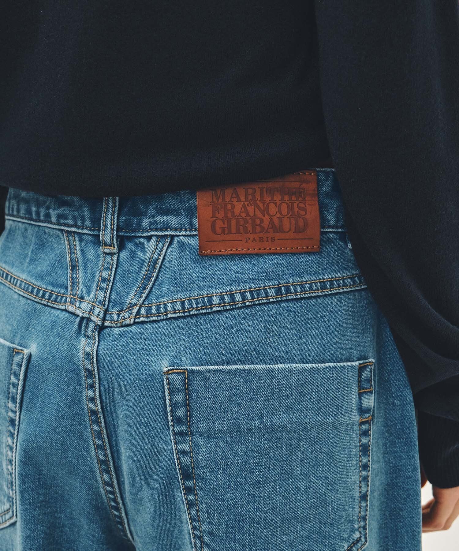 W LOW WAIST TUCK WIDE DENIM PANTS - 2 colors #高允真同款!