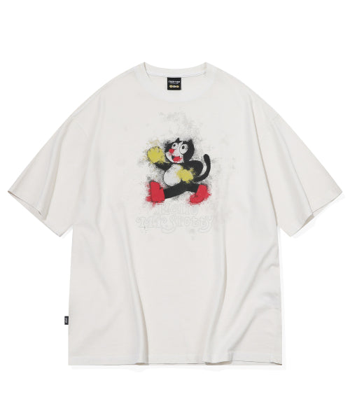 HELLO SPOTTY PIGMENT SHORT SLEEVE TEE - 3 COLORS CREAM