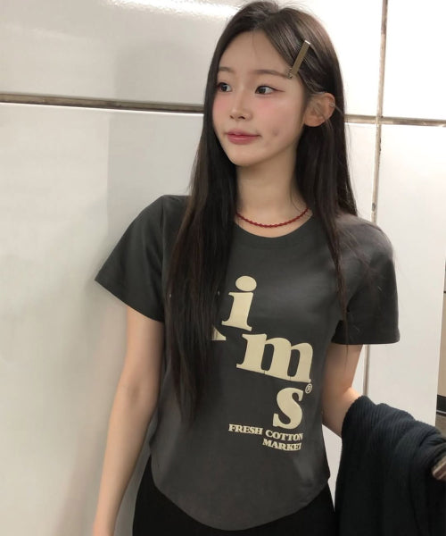 MESSY ALPHA LOGO TEE - 3 COLORS CHARCOAL