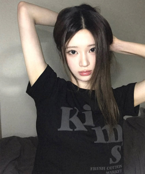 MESSY ALPHA LOGO TEE - 3 COLORS BLACK