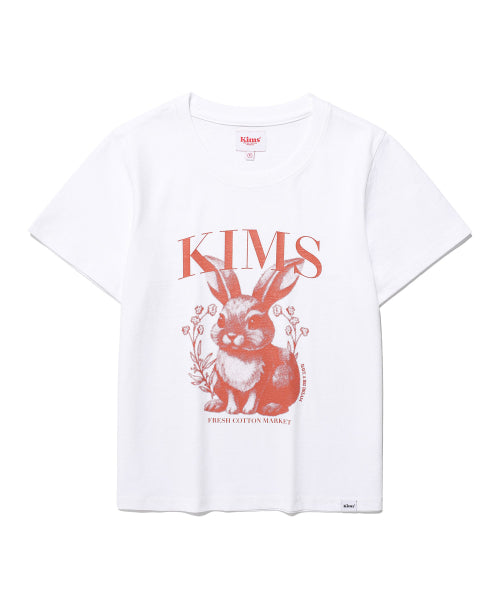 HELLO BUNNY TEE WHITE WHITE