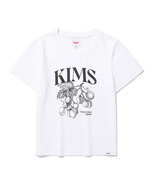 BERRY SKETCH TEE - 2 COLORS WHITE