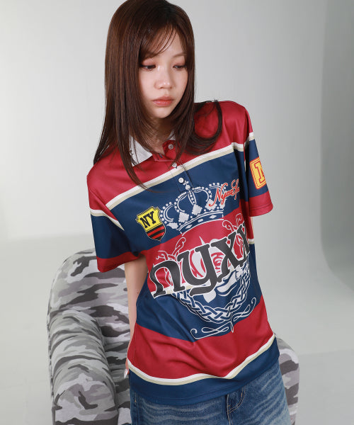 STRIPE POLO SHIRTS NAVY - 2 COLORS