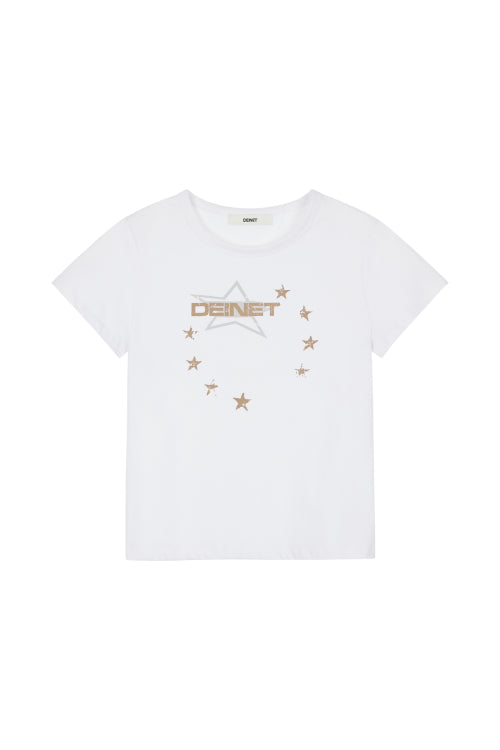 DEINET STAR GRAPHICS T SHIRTS - 2 COLORS WHITE