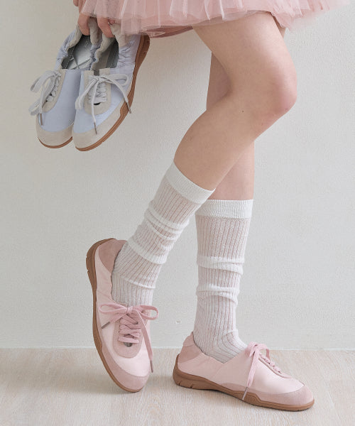 ARVI LEATHER SATIN SNEAKERS - 2 COLORS PINK