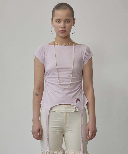 GARTER BELT TEE BABY - 3 COLORS BABY PINK