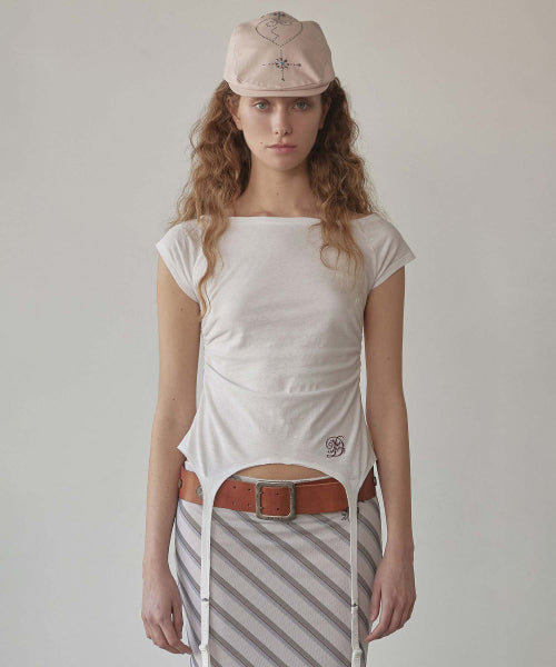 GARTER BELT TEE BABY - 3 COLORS WHITE
