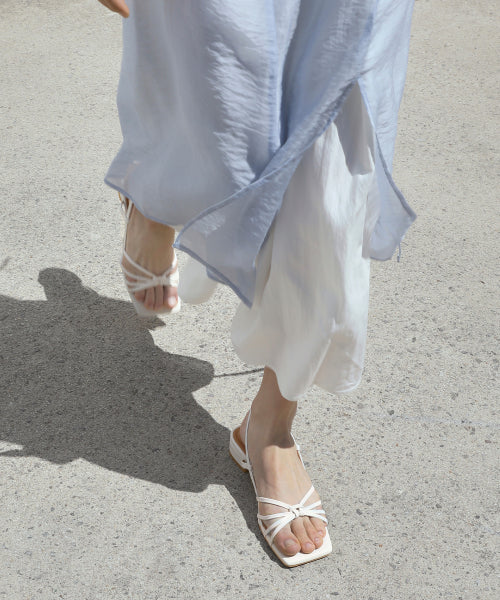 KIMER STRAP FLAT SANDAL - 4 COLORS BEIGE