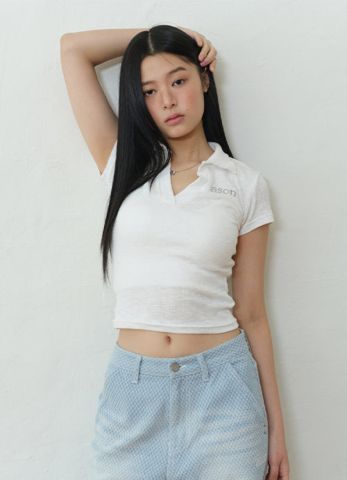 HALF IVY COLLAR TEE - 3 COLORS