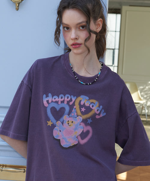 PIGMENT SHORT SLEEVE TEE - 6 COLORS PURPLE